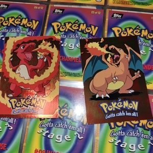 CHARIZARD & CHARMELEON TOPPS MOVIE EDT. 10/10 MINT